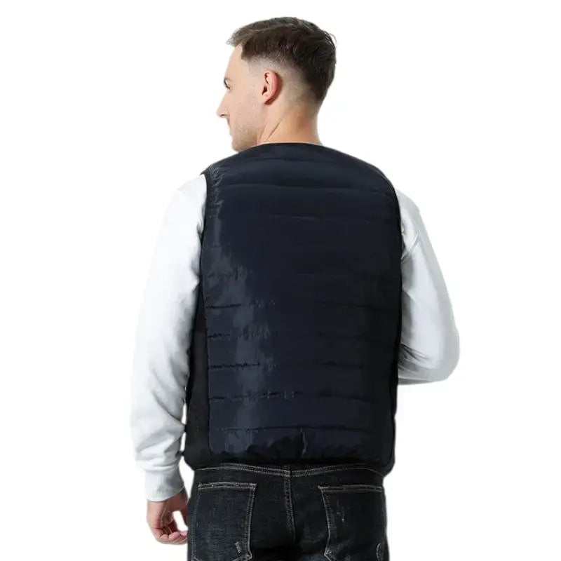 Doudoune sans manche chauffante homme col v