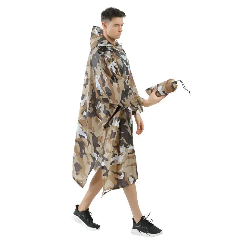 Poncho camouflage kaki vert basique