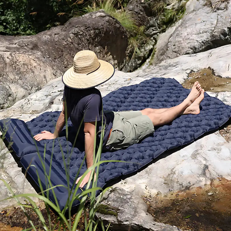 Matelas de sol double camping gonflable