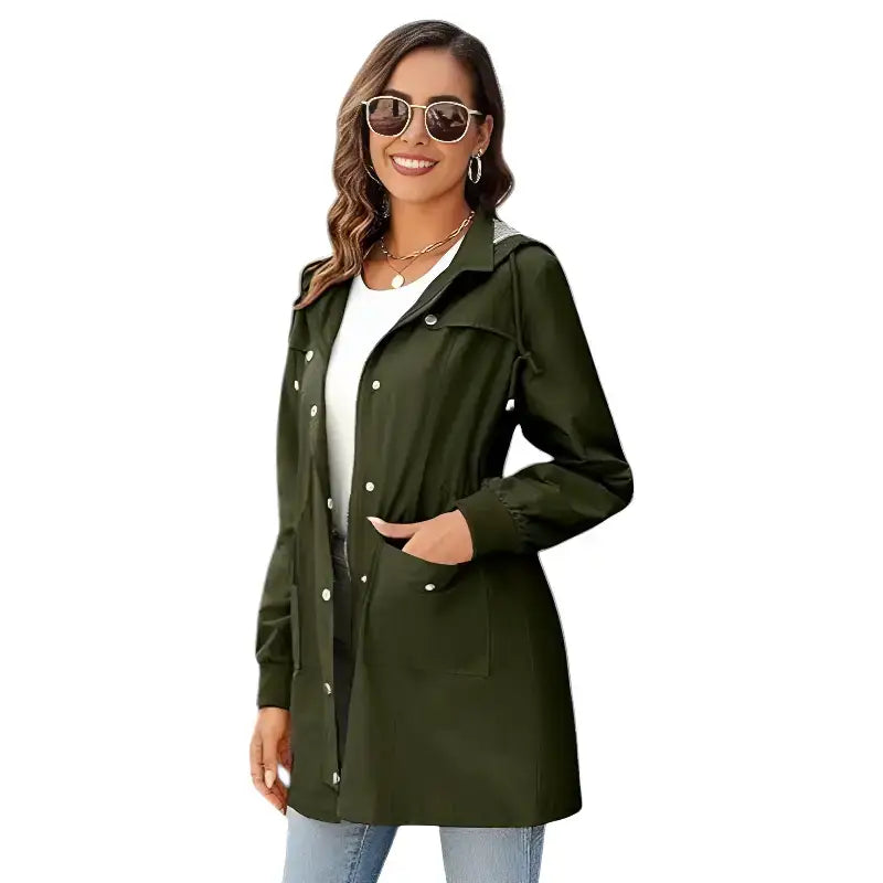 Parka imperméable femme mi-longue