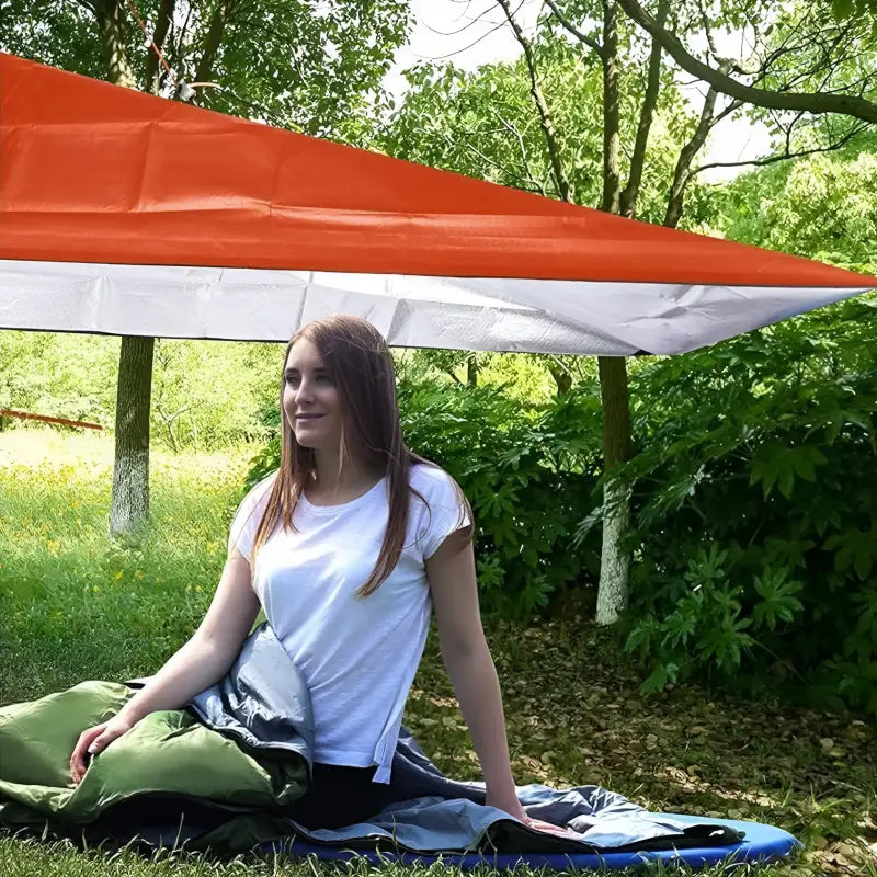 Couverture survie thermique alu orange