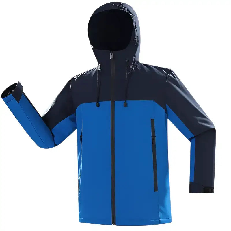 Veste randonnée homme capuche bicolore
