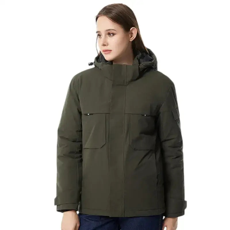 Veste chauffante homme 9 zones polyester