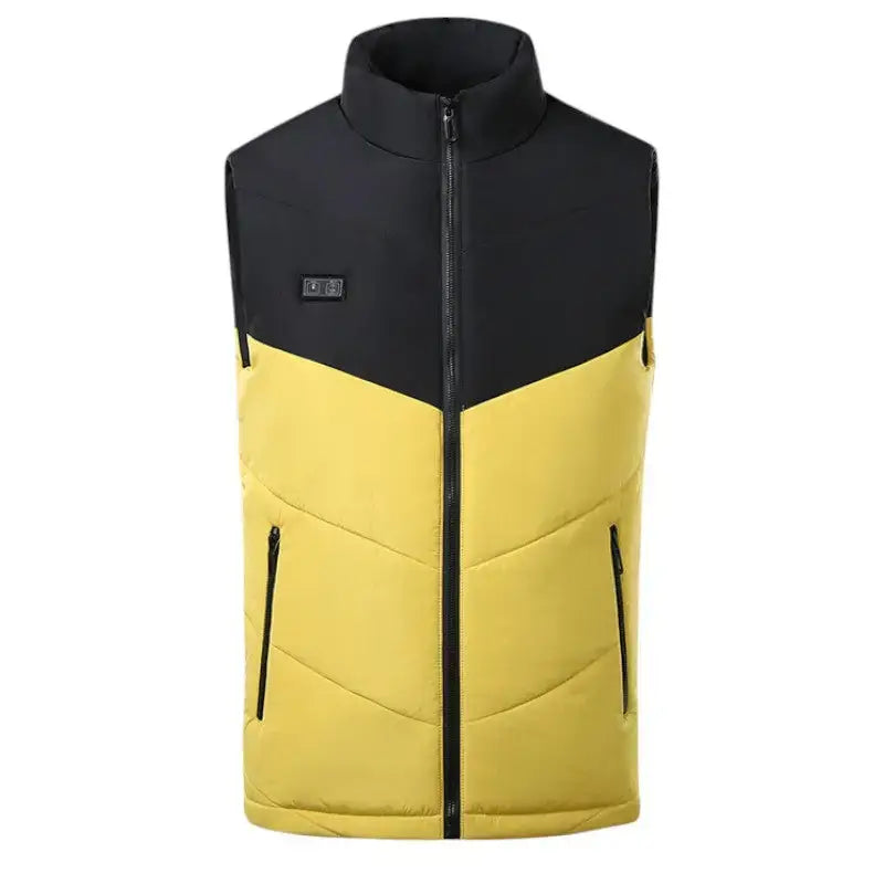 Gilet chauffant jaune ajusté