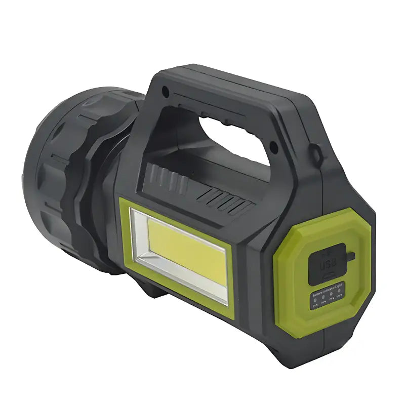 Lampe torche led hybride solaire câble