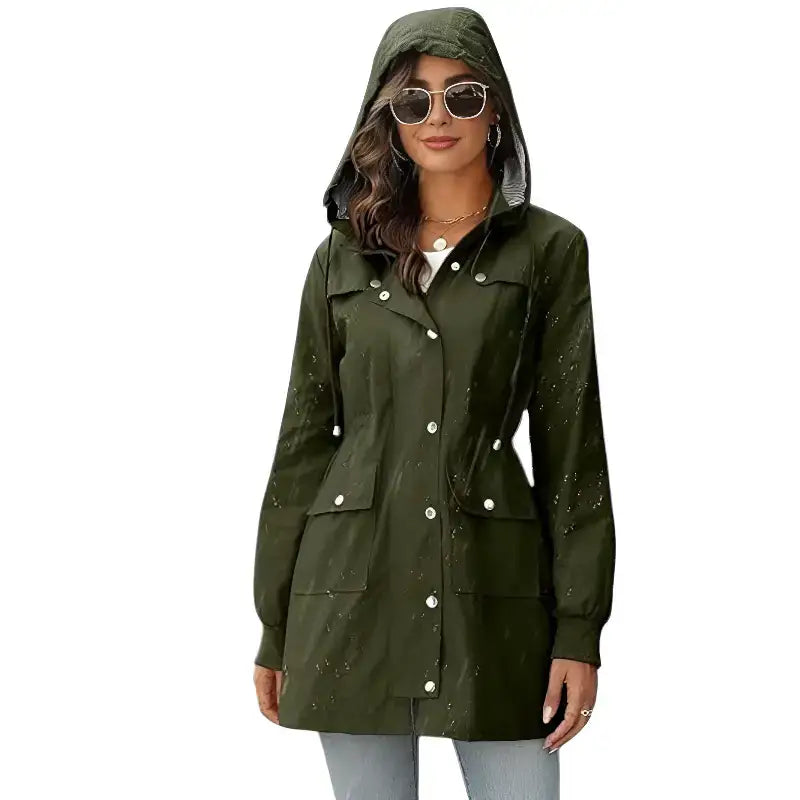 Parka imperméable femme mi-longue