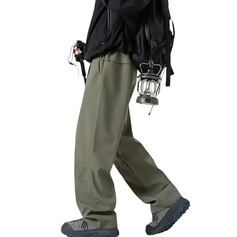 Pantalon trekking imperméable technique 10000-20000mm doublure maille coupe large