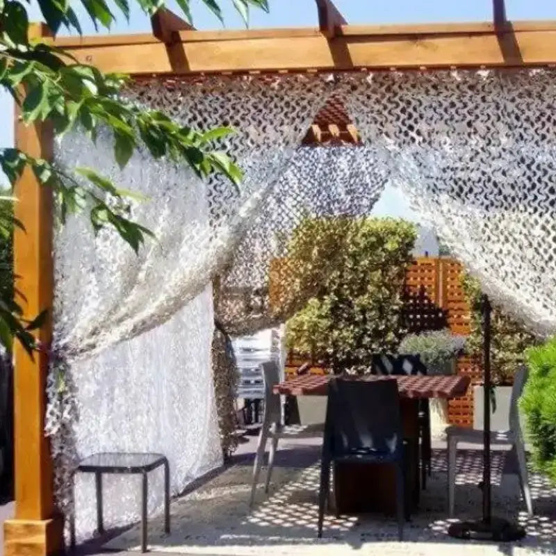 Filet camouflage blanc décoration ombrage