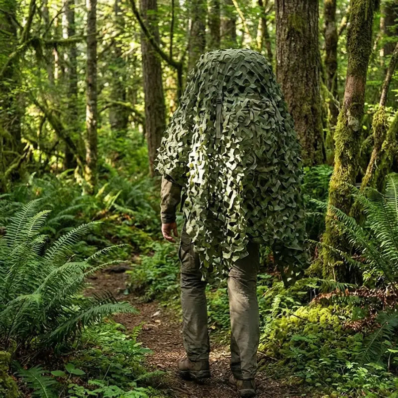 Filet camouflage grand espace chasse militaire