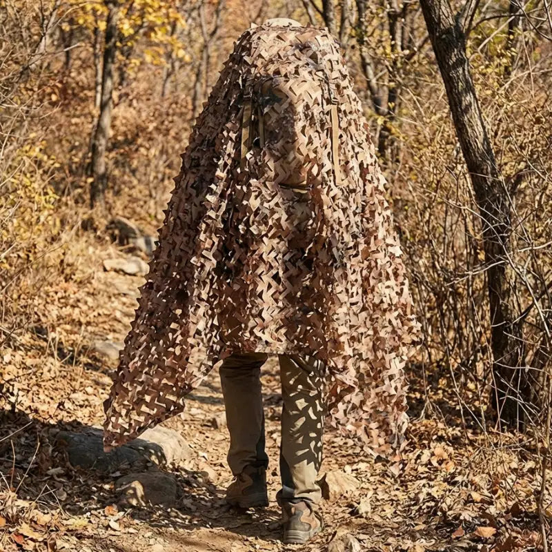 Filet camouflage grand espace chasse militaire