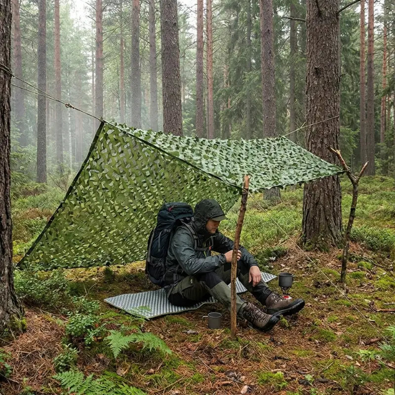 Filet camouflage grand véhicule vert forêt