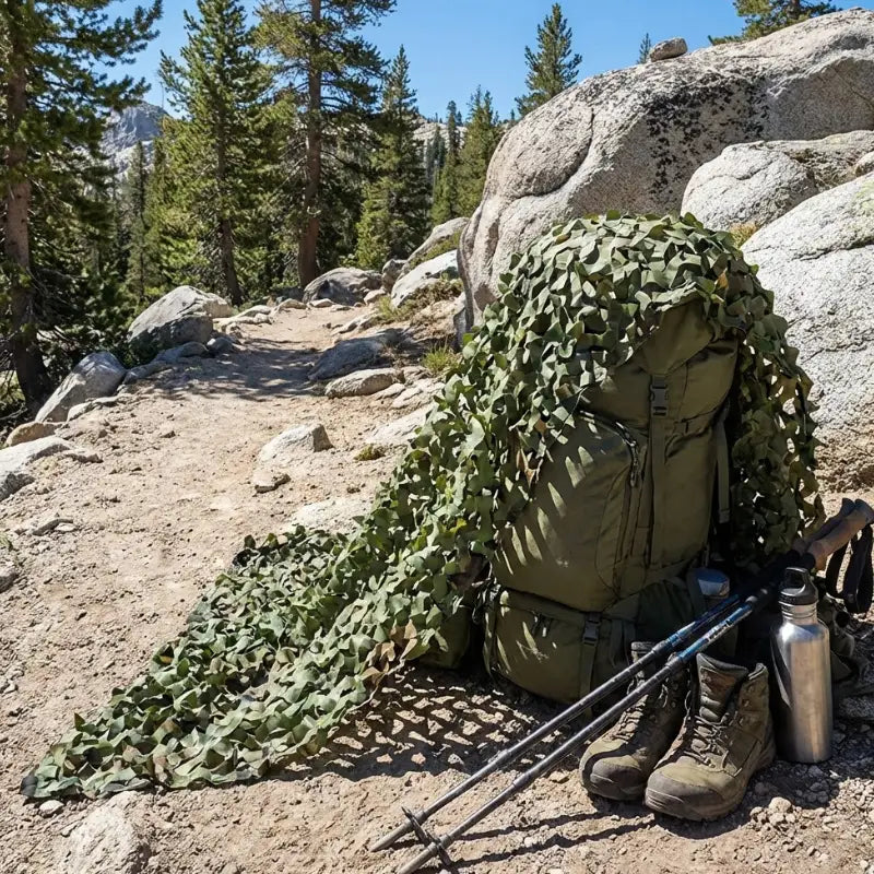 Filet camouflage pergola sable désert