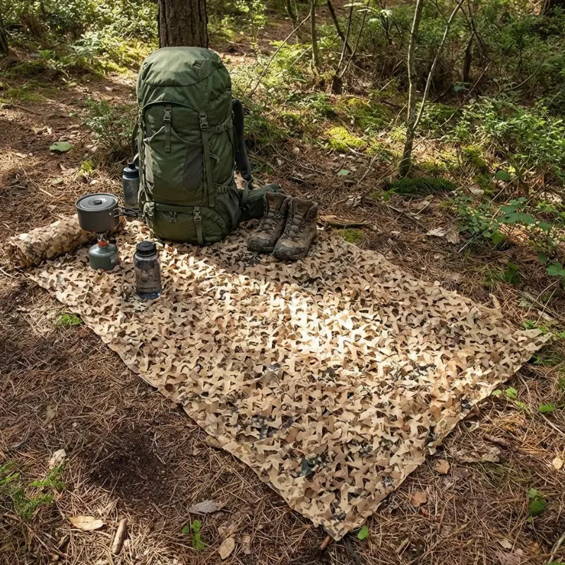 Filet camouflage pergola sable désert