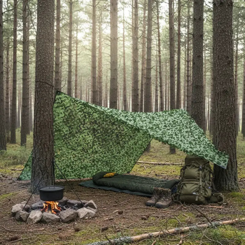 Filet camouflage renforcé chasse militaire