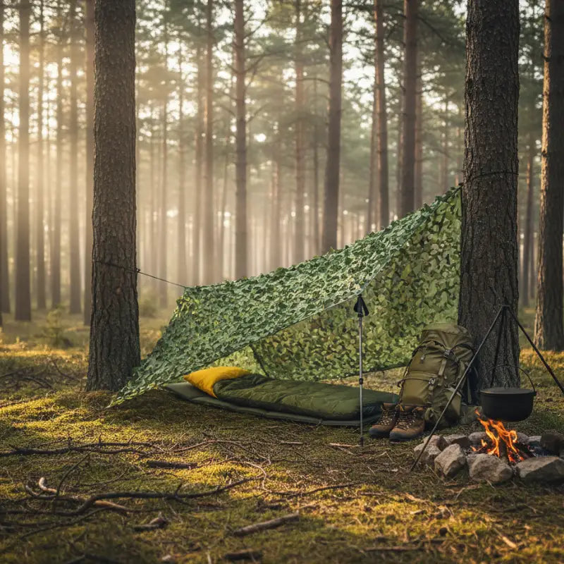 Filet camouflage renforcé chasse militaire