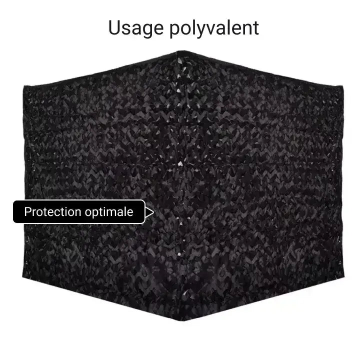 Filet camouflage renforcé noir bivouac