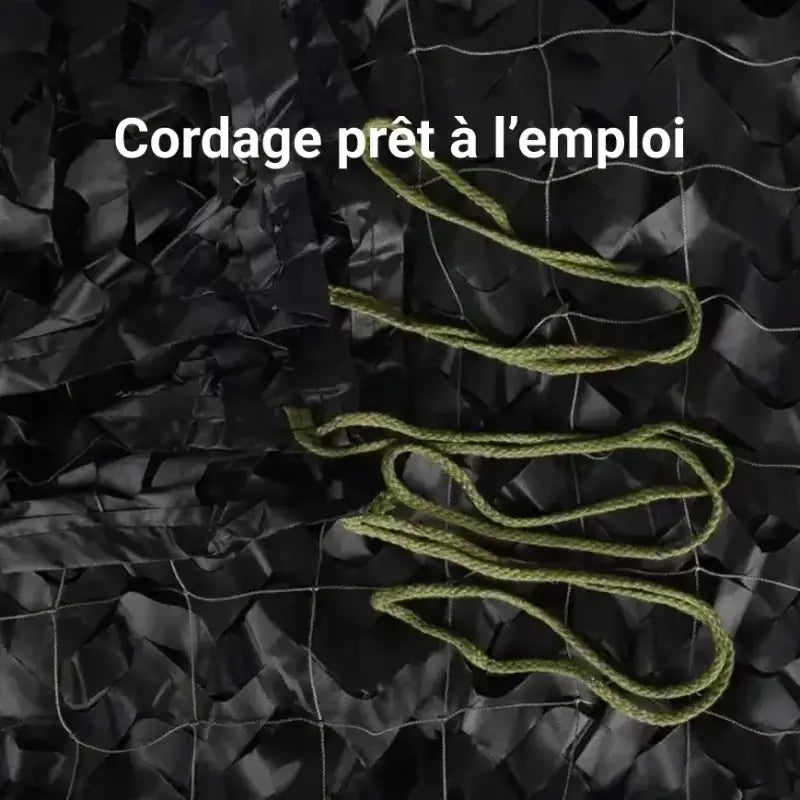Filet camouflage renforcé noir bivouac