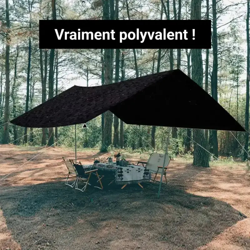 Filet camouflage renforcé noir bivouac