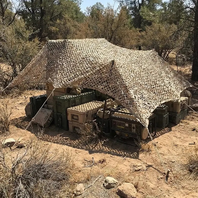 Filet camouflage sable désert beige