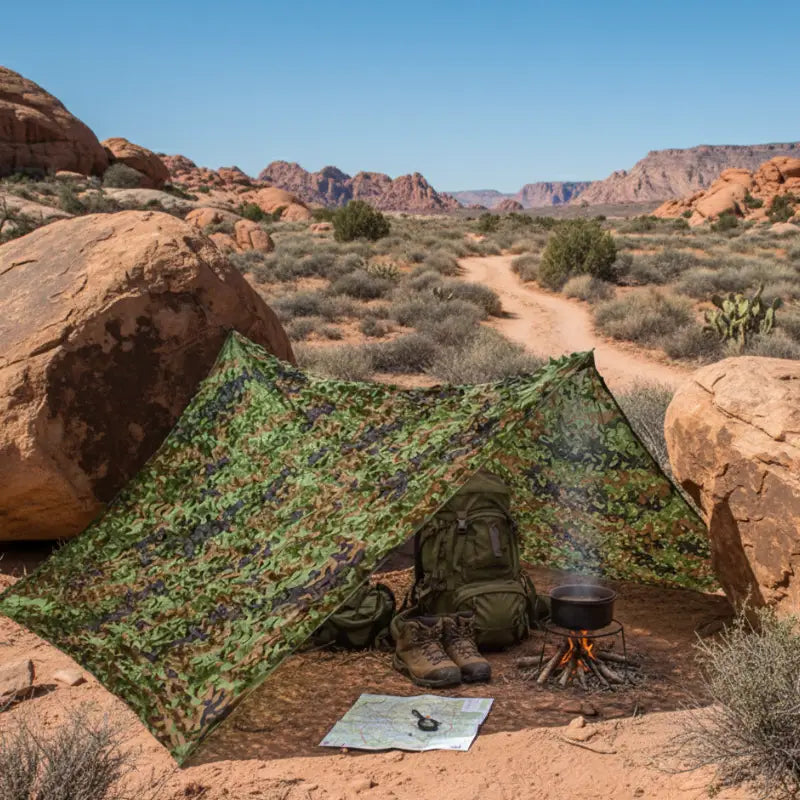 Filet camouflage surface moyenne multicolore