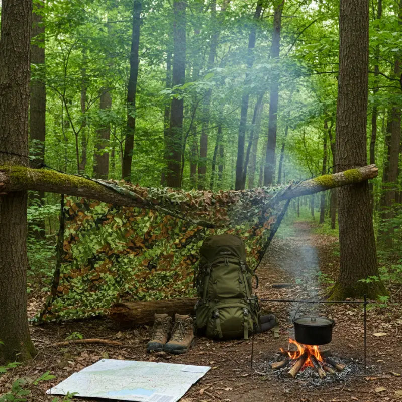 Filet camouflage surface moyenne multicolore