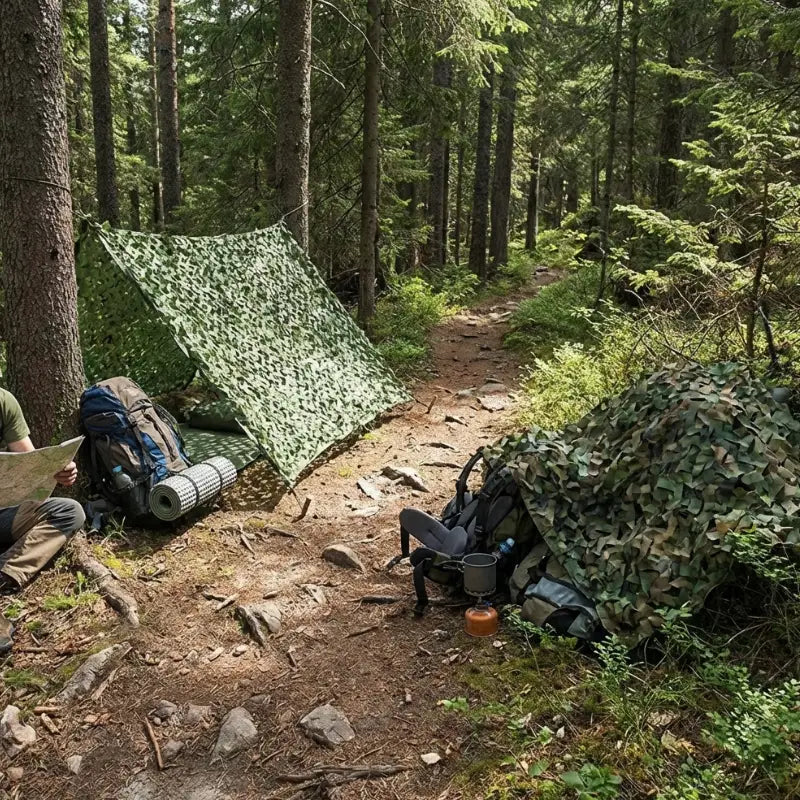 Filet de camouflage vert 3x6