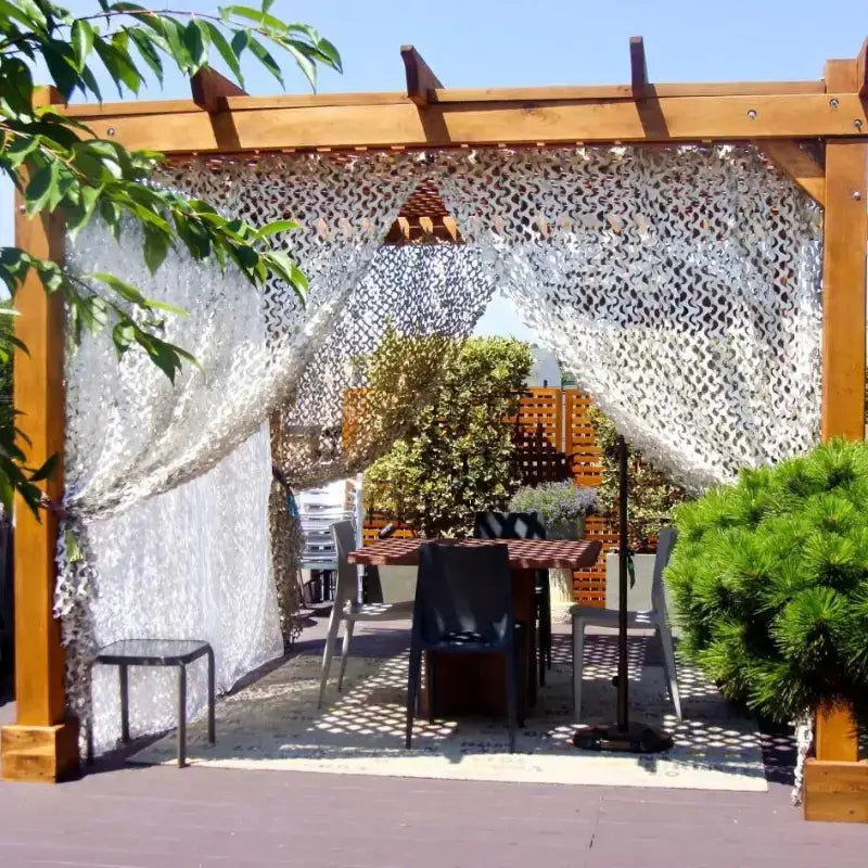 Filet ombrage blanc terrasse protection solaire