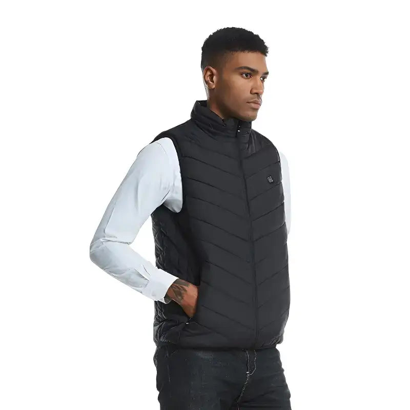 Gilet chauffant homme confort matelassé