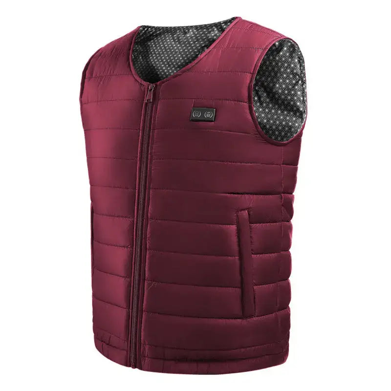 Gilet chauffant homme imperméable 9 zones