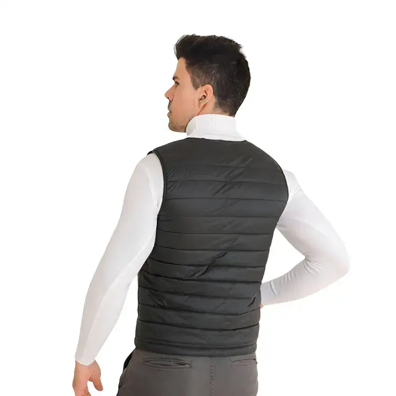 Gilet chauffant homme imperméable 9 zones