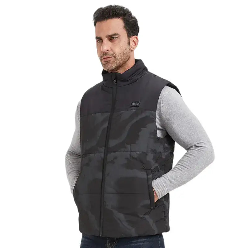 Gilet chauffant homme synthétique matelassé - 4 zones usb