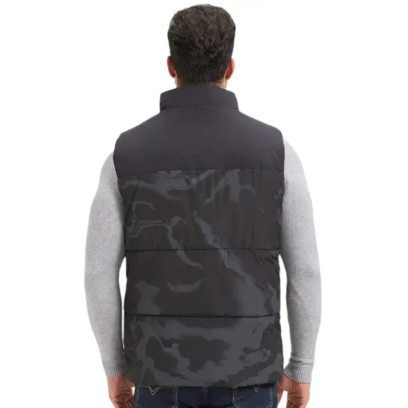 Gilet chauffant homme synthétique matelassé - 4 zones usb