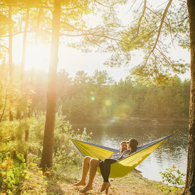 Hamac double-toile parachute compact