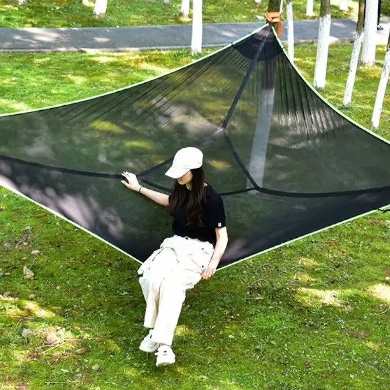 Hamac geant triangle camping familial