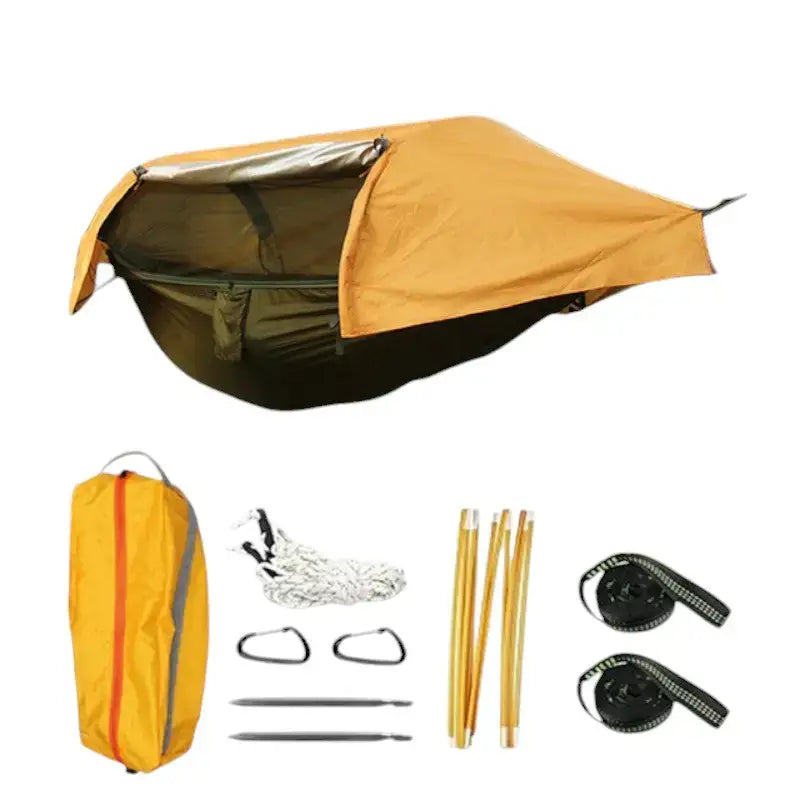 Hamac tente moustiquaire orange outdoor
