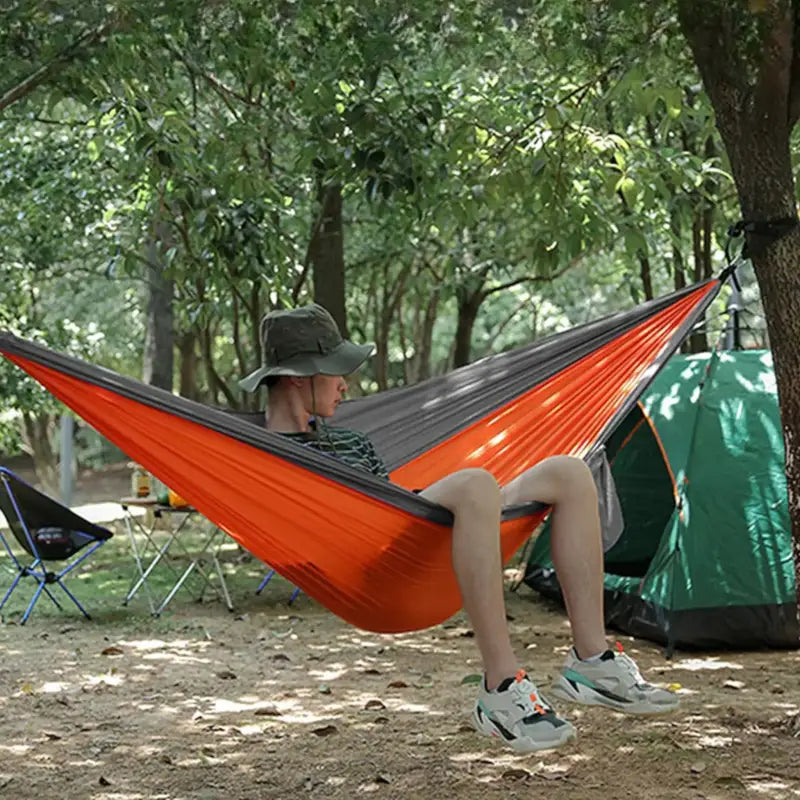 Hamac toile parachute bicolore 200kg max