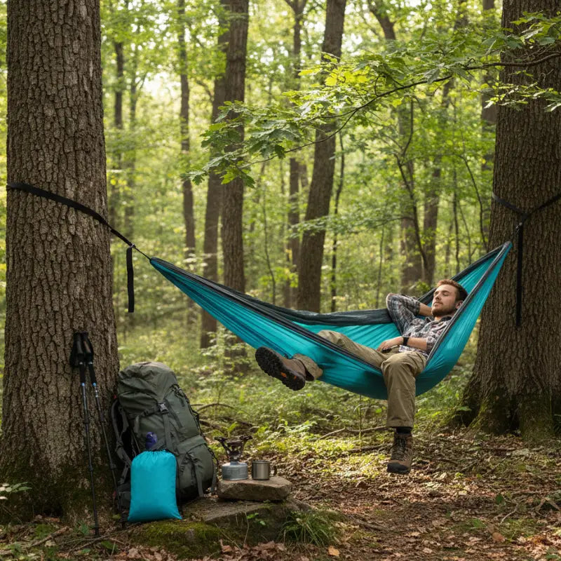 Hamac toile parachute solide coloris variés