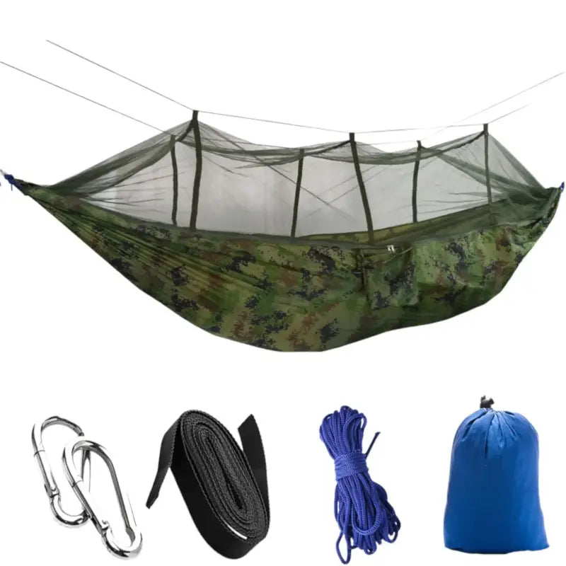 Hamac voyage moustiquaire nature