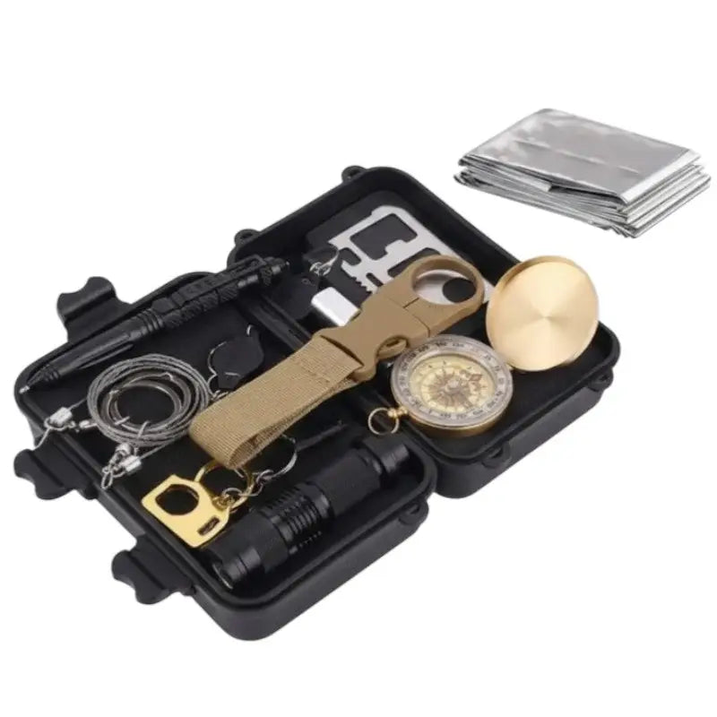 Kit survie 13 en 1 outils outdoor basique