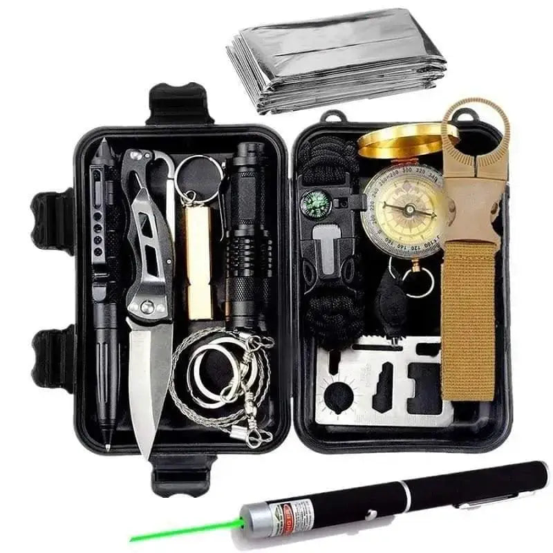 Kit survie 13 en 1 outils outdoor basique