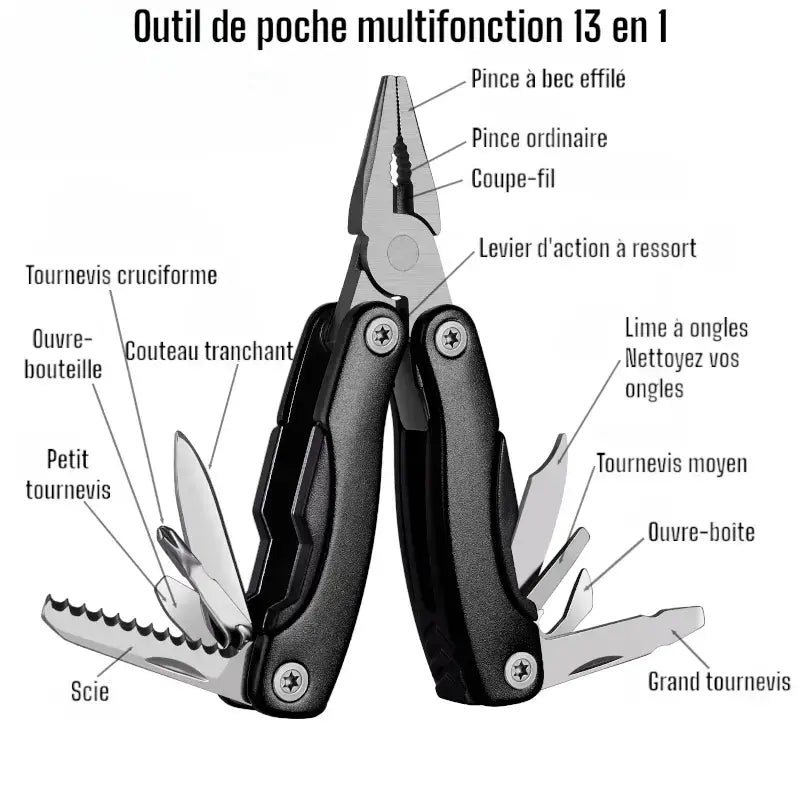Kit survie camping outils multifonctions