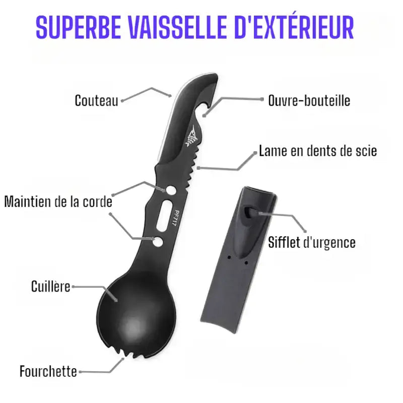 Kit survie camping outils multifonctions