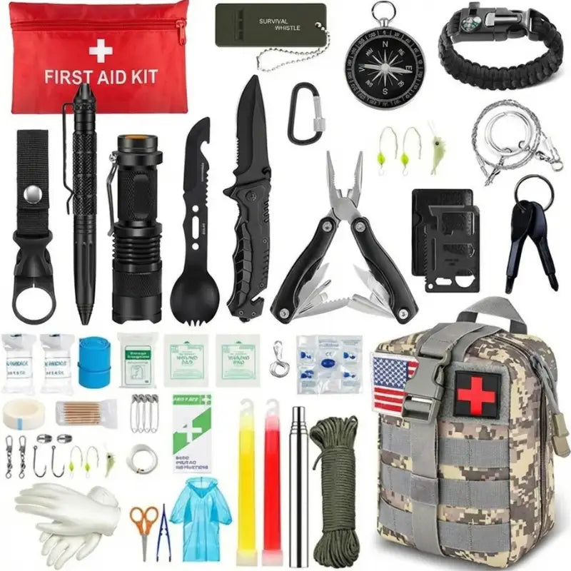 Kit survie camping outils multifonctions