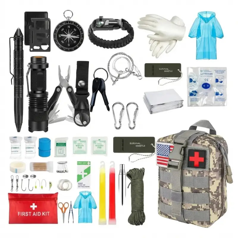 Kit survie camping outils multifonctions