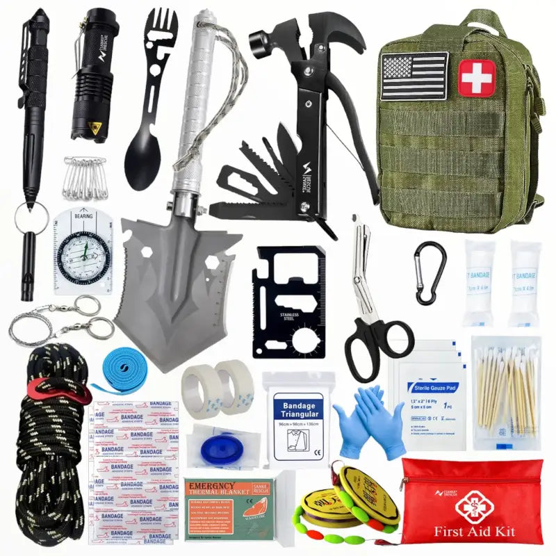 Kit survie forêt outils premiers secours