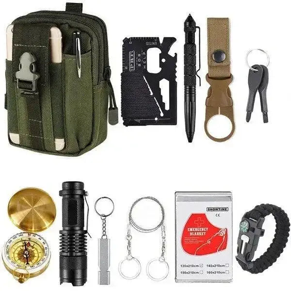 Kit survie outdoor 13 outils complet