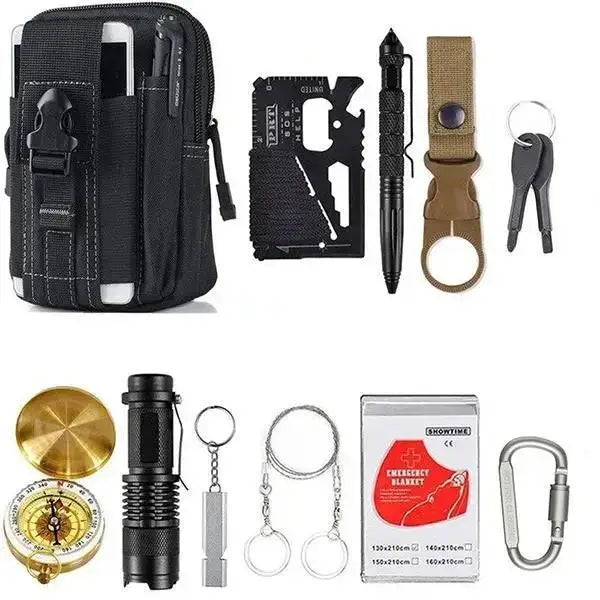 Kit survie outdoor 13 outils complet