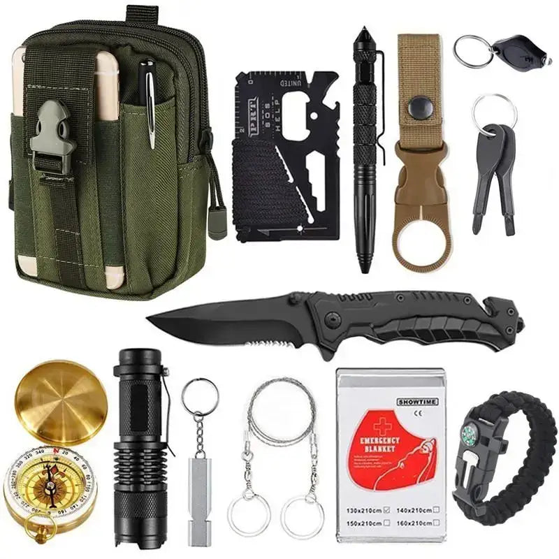 Kit survie outdoor 13 outils complet