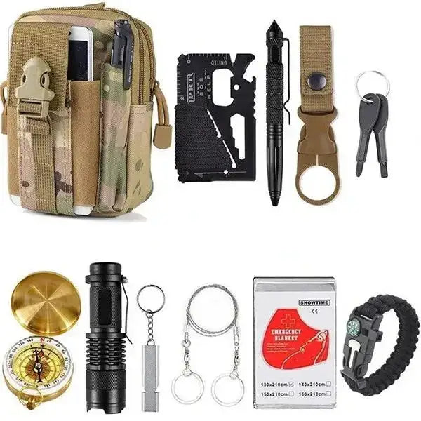 Kit survie outdoor 13 outils complet