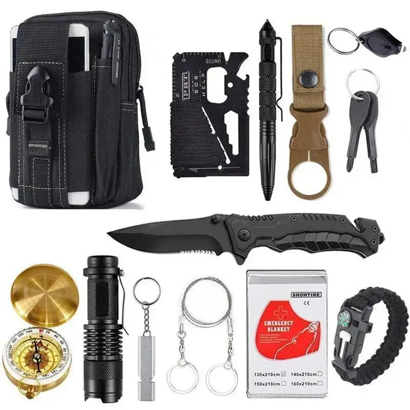 Kit survie outdoor 13 outils complet